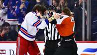 Rangers rookie sensation gets into 2nd fight in 4th NHL game as 'very eventful' first week in pros continues