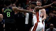 4 players ejected after melee in Pelicans-Heat game; Jimmy Butler has hand placed on his throat