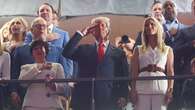 Trump receives raucous reception as he salutes during Super Bowl LIX national anthem