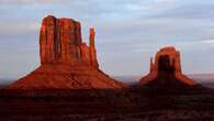 Arizona's Towering Monument Valley buttes display sunset spectacle