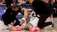 Celtics lose Jayson Tatum to apparent serious injury after squandering another double-digit lead to Knicks