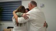 Moment IDF soldier is reunited with family seen on video