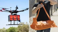 Drone delivers 2 pizzas in minutes