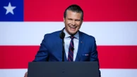 Watch as Pete Hegseth speaks to military leaders before Trump