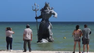 Mexico 'closes' statue of Greek god of sea because it offends indigenous groups