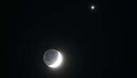 Stargazers treated to rare sight as Venus appears beside crescent Moon