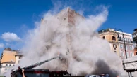 Worker trapped after medieval tower collapses during renovation work in European capital