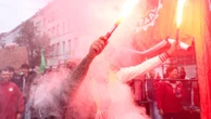 Tear gas, scuffles and cancelled flights as Belgian workers stage general strike and protest