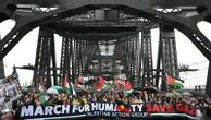 Sydney Harbour Bridge pro-Palestine protest so busy it was 'perilous', police chief says