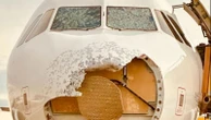 Hail smashes windows and nose of jet flying from Majorca