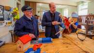 Prince William shown how to make 'tree hugger' during Scotland trip