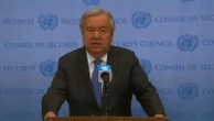 United Nations Secretary-General Antonio Guterres speaks ahead of security council meeting