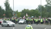 There seems no end in sight to asylum hotel protests - as five intense minutes by a roundabout proved