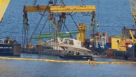 Sunken British superyacht emerges from seabed