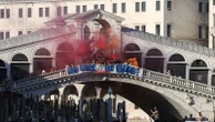 'No space for Bezos': Hundreds protest against billionaire's wedding on final day of Venice celebrations