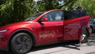 Videos show driverless Teslas braking hard without warning - and on wrong side of the road
