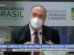 Governo libera R$ 400 milhões para pesquisas no Brasil