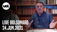 Live semanal do presidente Jair Bolsonaro - 24.jun.2021