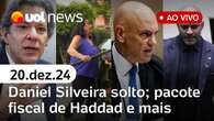 Daniel Silveira solto; Lula e autonomia do BC; Congresso enfraquece pacote fiscal | UOL News 20/12/24