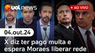 Marçal tem 27%; Boulos, 26%; e Nunes, 24%, mostra Real Time; X espera liberação de Moraes | UOL News 04/10/24