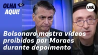 Reinaldo comenta atitude de Bolsonaro ao exibir vídeos proibidos por Moraes