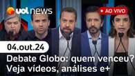 Debate Globo: Quem ganhou o debate em SP? vídeos, análises, como foi último embate | UOL News 04/10/24