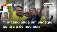 Sakamoto: Tarcísio paga pedágio para se mostrar fiel a Bolsonaro e receber benção dele nas eleições