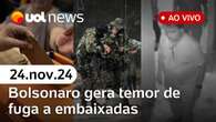 Bolsonaro gera temor de fuga a embaixadas; eleição no Uruguai; acidente de ônibus | UOL News 24/11/24