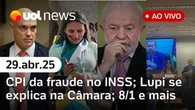 UOL News 2ª Edição com Diego Sarza | Programa completo | 29 de abril de 2025