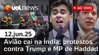UOL News 1ª Edição com Diego Sarza | Programa Completo | 12 de junho de 2025