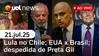 UOL News 1ª Edição com Fabíola Cidral | Programa Completo | 21 de julho de 2025