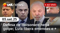 UOL News 2ª Edição com Diego Sarza | Programa Completo | 3 de setembro de 2025