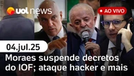 UOL News 1ª Edição com Fabíola Cídral | Programa Completo | 04 de julho de 2025