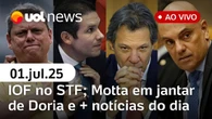 UOL News 1ª Edição com Fabíola Cídral | Programa Completo | 01 de julho de 2025