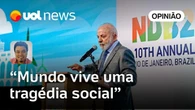 Sakamoto: Lula traz para o ambiente internacional uma discussão que já faz no ambiente interno