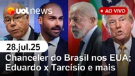 UOL News 1ª Edição com Raquel Landim | Programa Completo | 28 de julho de 2025