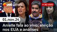 Governo Lula critica ataques da Venezuela; Anielle fala do caso Marielle; Trump x Kamala |UOL News 01/11/24