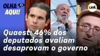 Reinaldo comenta pesquisa Quaest: Câmara desaprova governo Lula