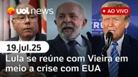 UOL News 2ª Edição com Mauro Tagliaferri | Programa Completo | 19 de julho de 2025