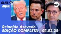 Reinaldo Azevedo: Lula tem rejeição de 49%, diz Quaest; Canadá x Musk e tarifas de Trump 03/02/25