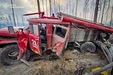Пожежний автомобіль підірвався на міні під час гасіння лісової пожежі на Харківщині, постраждав рятувальник