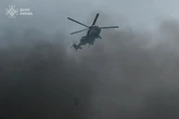 У Києві після нічної атаки рф балістикою залучили вертоліт: нові кадри наслідків