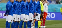 Das Knie gebeugt