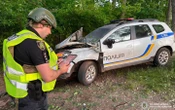 Російський дрон поцілив в поліцейське авто на Харківщині