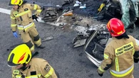 Bus dachował koło Żar. Pięć osób zostało rannych