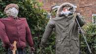 Oasis recreated in straw form as part of Cambridgeshire scarecrow festival