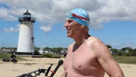 Lewis Pugh warns we must protect sharks as he completes swim to mark Jaws’ 50th