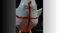 Police appeal after St George’s Cross painted on funfair goose mascot