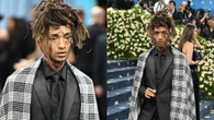 Jaden Smith Embraces Drama With Experimental Wiry Headpiece and Checkered Cape for 2025 Met Gala Red Carpet