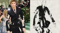 Steve O Smith Dresses Eddie Redmayne in Cy Twombly-inspired Emsemble at Met Gala